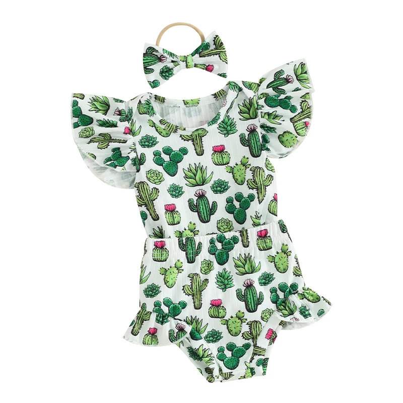 Newborn Baby Girl Summer Outfit Clothes Cactus Ruffle Sleeve Romper Bodysuit High Waist Shorts Headband Set
Newborn Baby Girl Summer Outfit Clothes Cactus Ruffle Sleeve Romper Bodysuit High Waist Shorts Headband Set