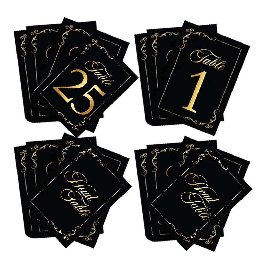 30pcs Black Foil Table Numbers 1-30 Double Sided Paperboard Seat Cards 4x6inch Wedding Banquet Party Decorations
30pcs Black Foil Table Numbers 1-30 Double Sided Paperboard Seat Cards 4x6inch Wedding Banquet Party Decorations