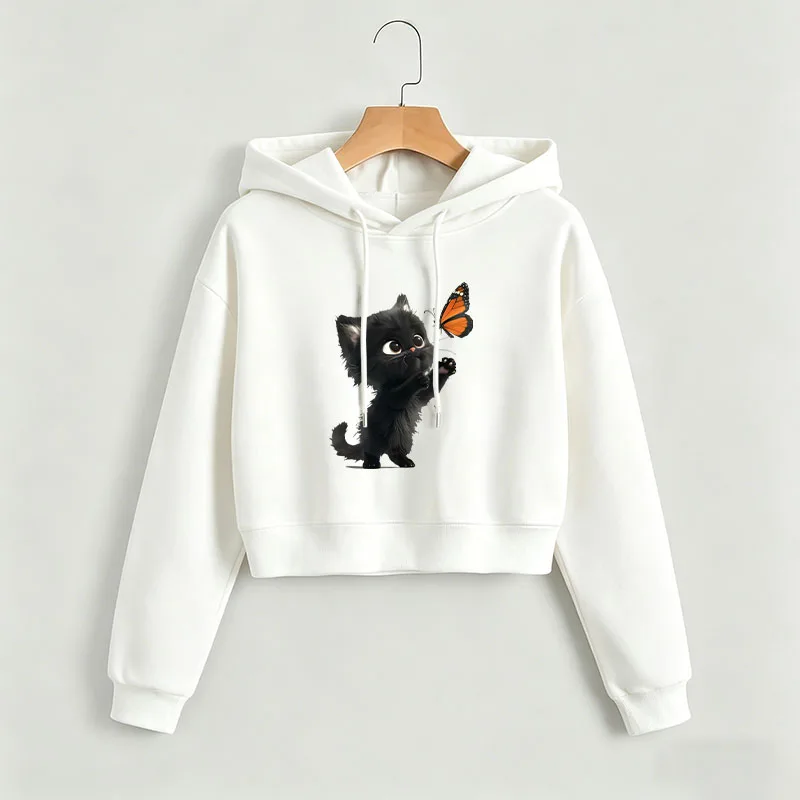 Funny Butterfly with Cat Cropped Sweatshirt Crop Top Hoodie Y2k Sweatshirts Gothic Casual Style Clothes
Funny Butterfly with Cat Cropped Sweatshirt Crop Top Hoodie Y2k Sweatshirts Gothic Casual Style Clothes