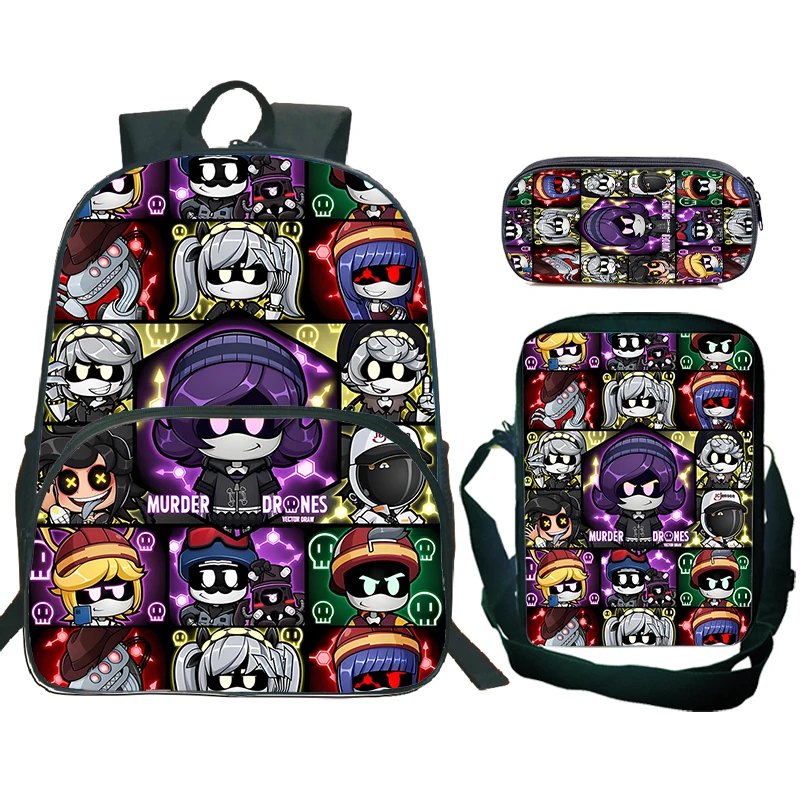 3Pcs Set Children Backpack Murder Drones Bookbags 16 Inch Large Capacity Schoolbag for Boys Girls Waterproof Casual Backpack
3Pcs Set Children Backpack Murder Drones Bookbags 16 Inch Large Capacity Schoolbag for Boys Girls Waterproof Casual Backpack