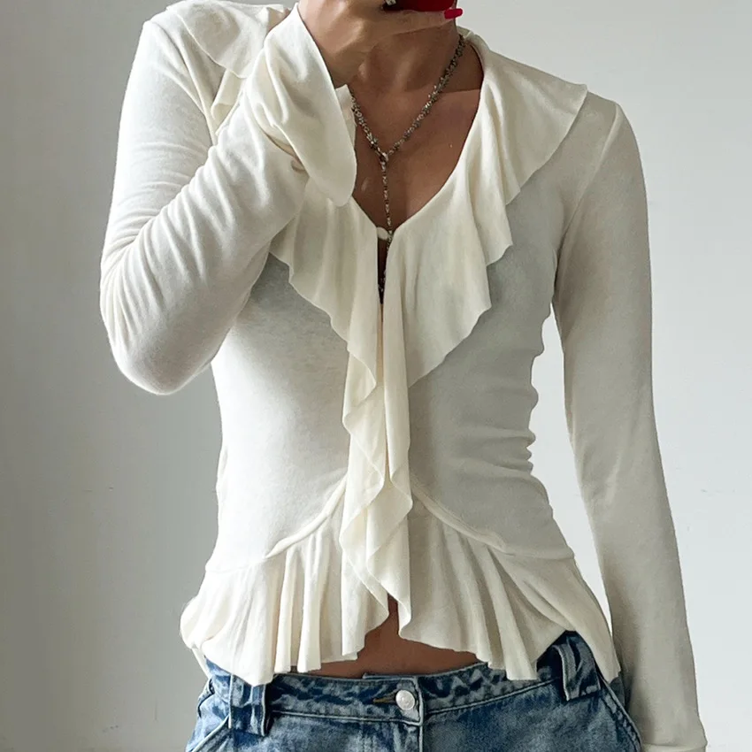 Новая женская модная кофта 2026 года в французском стиле, с длинным рукавом, V-образным вырезом, трикотажная, приталенная, с кружевной отделкой, удобная, повседневная
Новая женская модная кофта 2026 года в французском стиле, с длинным рукавом, V-образным вырезом, трикотажная, приталенная, с кружевной отделкой, удобная, повседневная