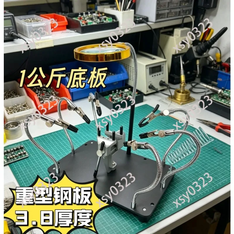 Multifunctional Welding Workbench Auxiliary Fixture PCB Holder with Magnifier for Electronic Repair
Multifunctional Welding Workbench Auxiliary Fixture PCB Holder with Magnifier for Electronic Repair