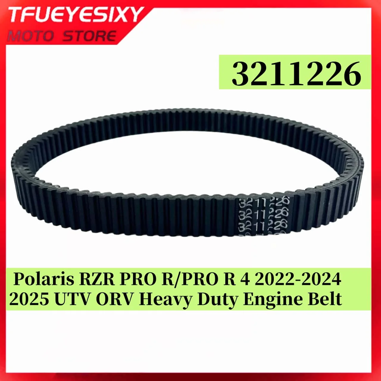 3211226 Outer CVT Drive Belt Compatible with Polaris RZR PRO R/PRO R 4 2022-2024 2025 UTV ORV Heavy Duty Engine Belt
3211226 Outer CVT Drive Belt Compatible with Polaris RZR PRO R/PRO R 4 2022-2024 2025 UTV ORV Heavy Duty Engine Belt