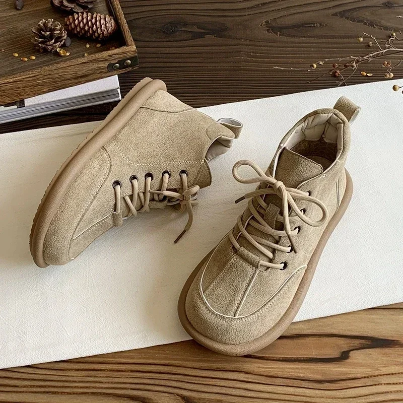 Girl Flat Bottomed Short Boots Handmade Soft Soled Literary Vintage Casual Ankle Boots Autumn Women Ladies Shoes
Girl Flat Bottomed Short Boots Handmade Soft Soled Literary Vintage Casual Ankle Boots Autumn Women Ladies Shoes