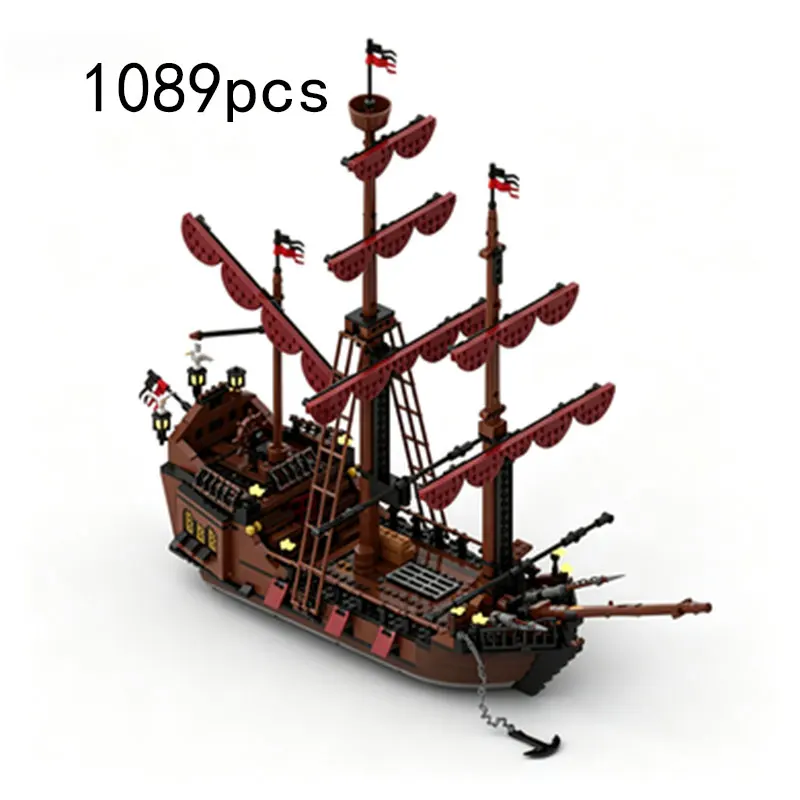 MOC1291PCS Medieval Pirate Ship Small Particle Building Blocks with Anchor and Cannon Details - Toy for Expanding Scenes
MOC1291PCS Medieval Pirate Ship Small Particle Building Blocks with Anchor and Cannon Details - Toy for Expanding Scenes