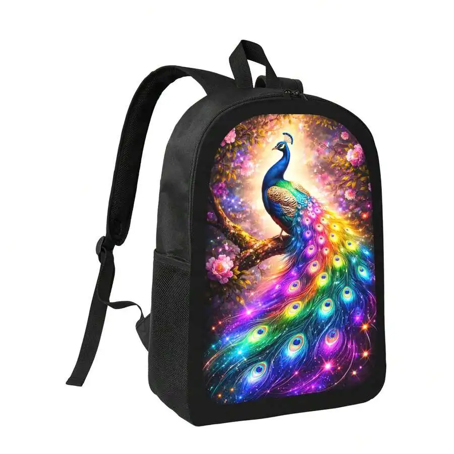Vibrant Peacock Print Backpack Stylish Casual Daypack Lightweight Durable For Men Women
Vibrant Peacock Print Backpack Stylish Casual Daypack Lightweight Durable For Men Women