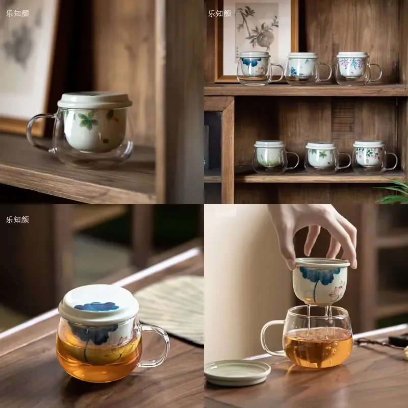 【CHIMU HOME】 Hand Painted Heat Resistant and Water Separation Teacup with Cover and Strainer for Drinking Mug for
【CHIMU HOME】 Hand Painted Heat Resistant and Water Separation Teacup with Cover and Strainer for Drinking Mug for