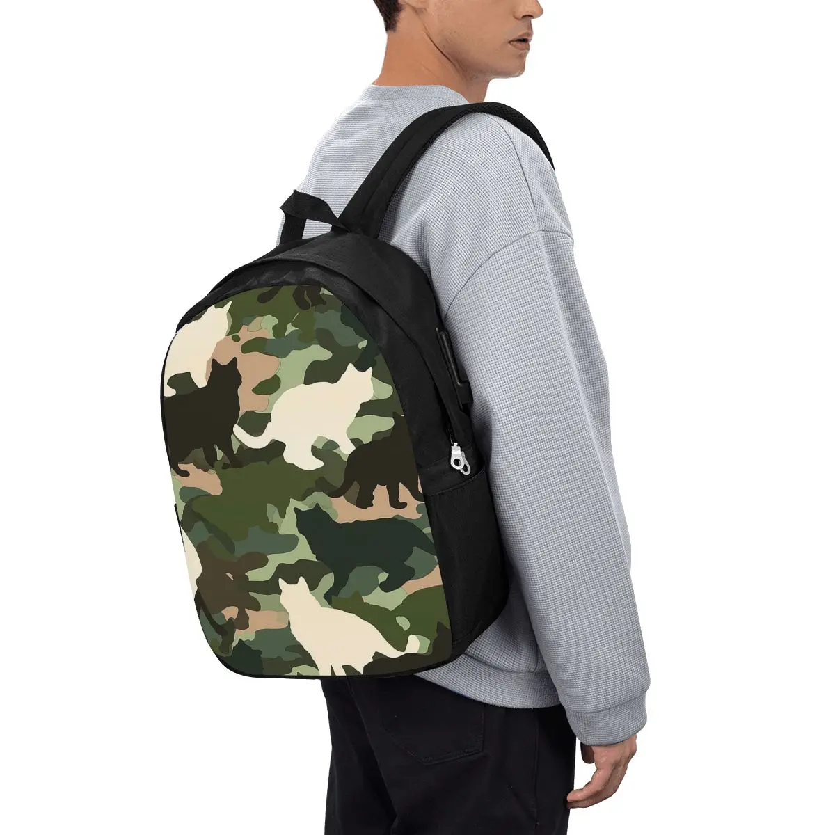 Cat Camouflage Backpack Travel Notebook Bag Computer College Student School Bag Laptop Shoulder Bags for Men Women
Cat Camouflage Backpack Travel Notebook Bag Computer College Student School Bag Laptop Shoulder Bags for Men Women