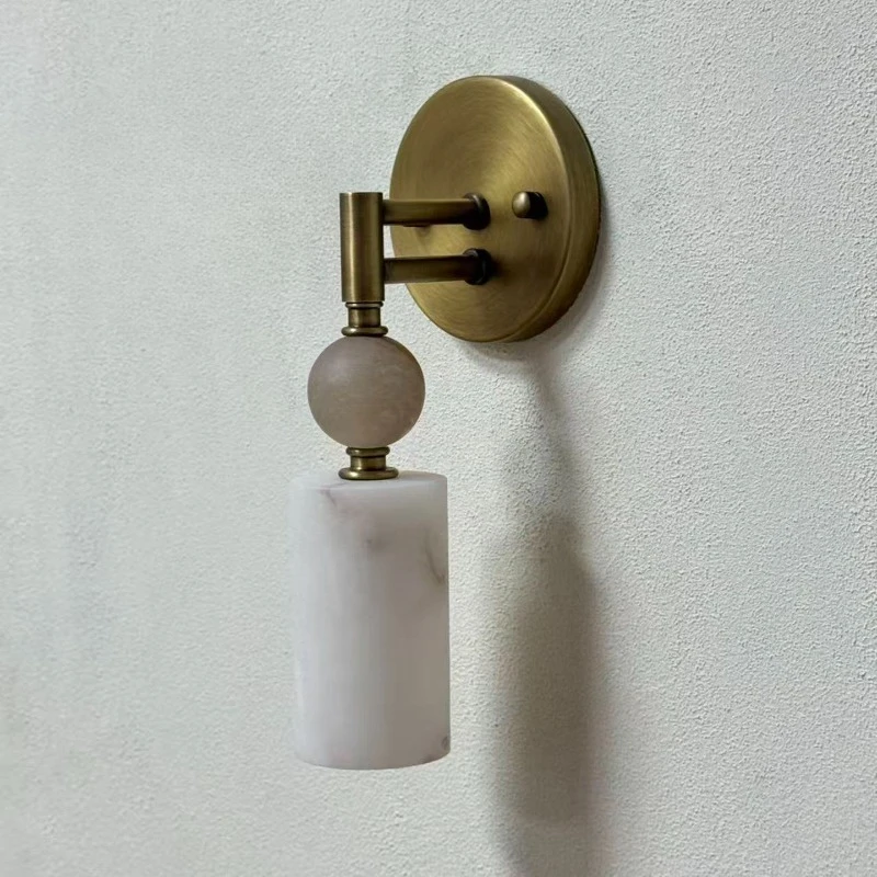 French Mid-Century Brass Wall Lamp, High-End Designer Alabaster Wall Lamp for Living Room & Bedroom Decor
French Mid-Century Brass Wall Lamp, High-End Designer Alabaster Wall Lamp for Living Room & Bedroom Decor