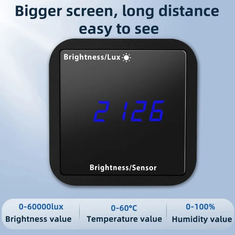 Intelligent Light Detector Temperature & Humidity Sensor with LED Display Support APP Control Home Linkage Compatibl
Intelligent Light Detector Temperature & Humidity Sensor with LED Display Support APP Control Home Linkage Compatibl