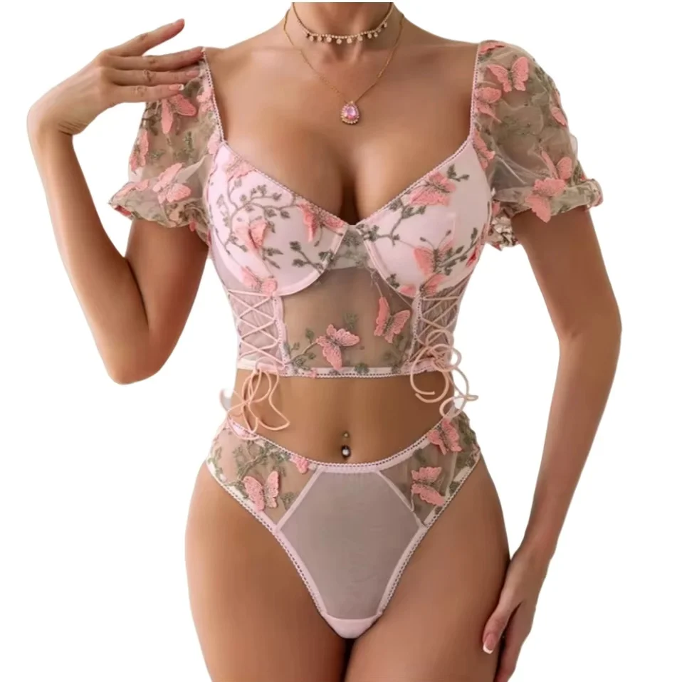 Krasapt Luxury Floral Embroidery lingerie 2pcs sets Elegant Mesh Patchwork Crop Tops And Panties Outfits Romantic Bilizna Sets
Krasapt Luxury Floral Embroidery lingerie 2pcs sets Elegant Mesh Patchwork Crop Tops And Panties Outfits Romantic Bilizna Sets