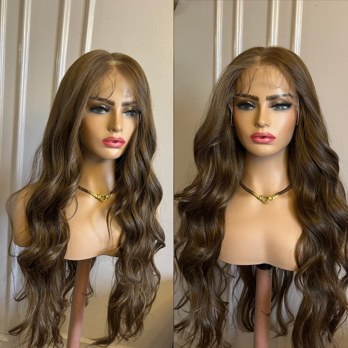 Soft Chestnut Brown Dark Chestnut Brown Full Wigs New Style Long Length Loose Wave Synthetic Lace Frontal Wigs Beginner Friendly
Soft Chestnut Brown Dark Chestnut Brown Full Wigs New Style Long Length Loose Wave Synthetic Lace Frontal Wigs Beginner Friendly