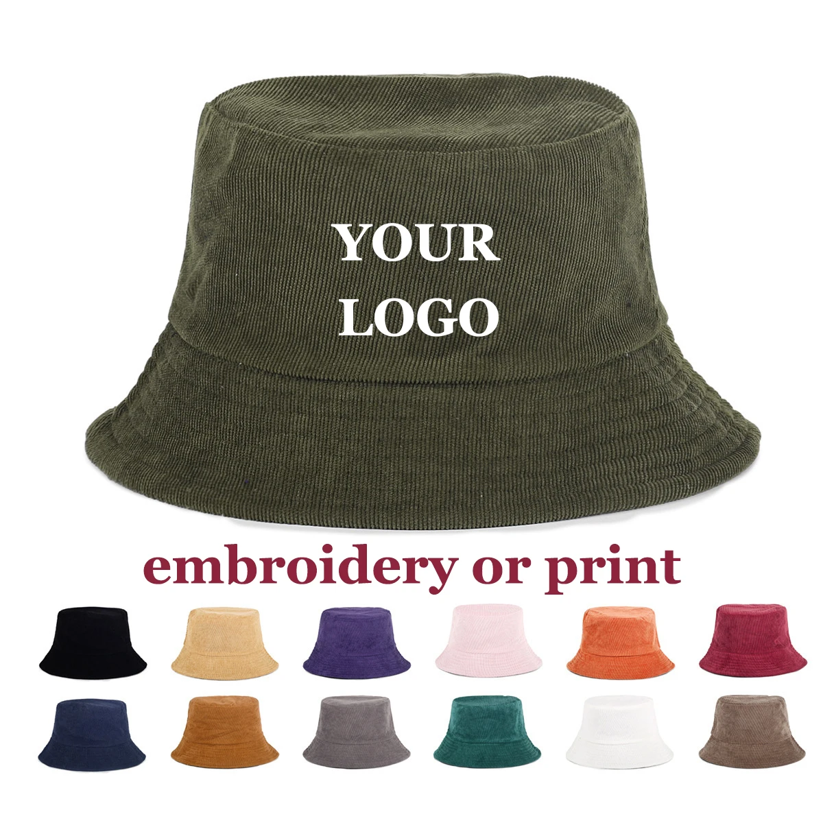 Custom Hat Corduroy Fisherman Cap Personality Logo Embroidery Print Solid Color Basin Hats Bob Gorro Hip Hop Panama
Custom Hat Corduroy Fisherman Cap Personality Logo Embroidery Print Solid Color Basin Hats Bob Gorro Hip Hop Panama