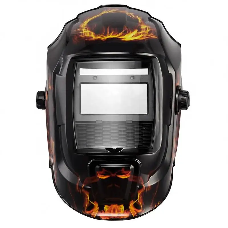 Automatic Darkening Welder Hood 3.66" x 1.69" For TIG MIG ARC Grinding, True Color Technology 2 Arc Sensors Solar Powered Yellow Flame Pattern Professional Eye Protection Adjustable Shade 4/9-13 Headgear Accessory
Automatic Darkening Welder Hood 3.66" x 1.69" For TIG MIG ARC Grinding, True Color Technology 2 Arc Sensors Solar Powered Yellow Flame Pattern Professional Eye Protection Adjustable Shade 4/9-13 Headgear Accessory