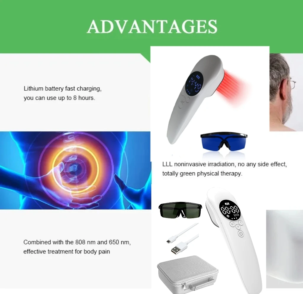 650nm×16+808nm×4 Infrared Red Light | Class 3b Cold Laser LLLT Device, Pain Relief and Wound Healing
650nm×16+808nm×4 Infrared Red Light | Class 3b Cold Laser LLLT Device, Pain Relief and Wound Healing