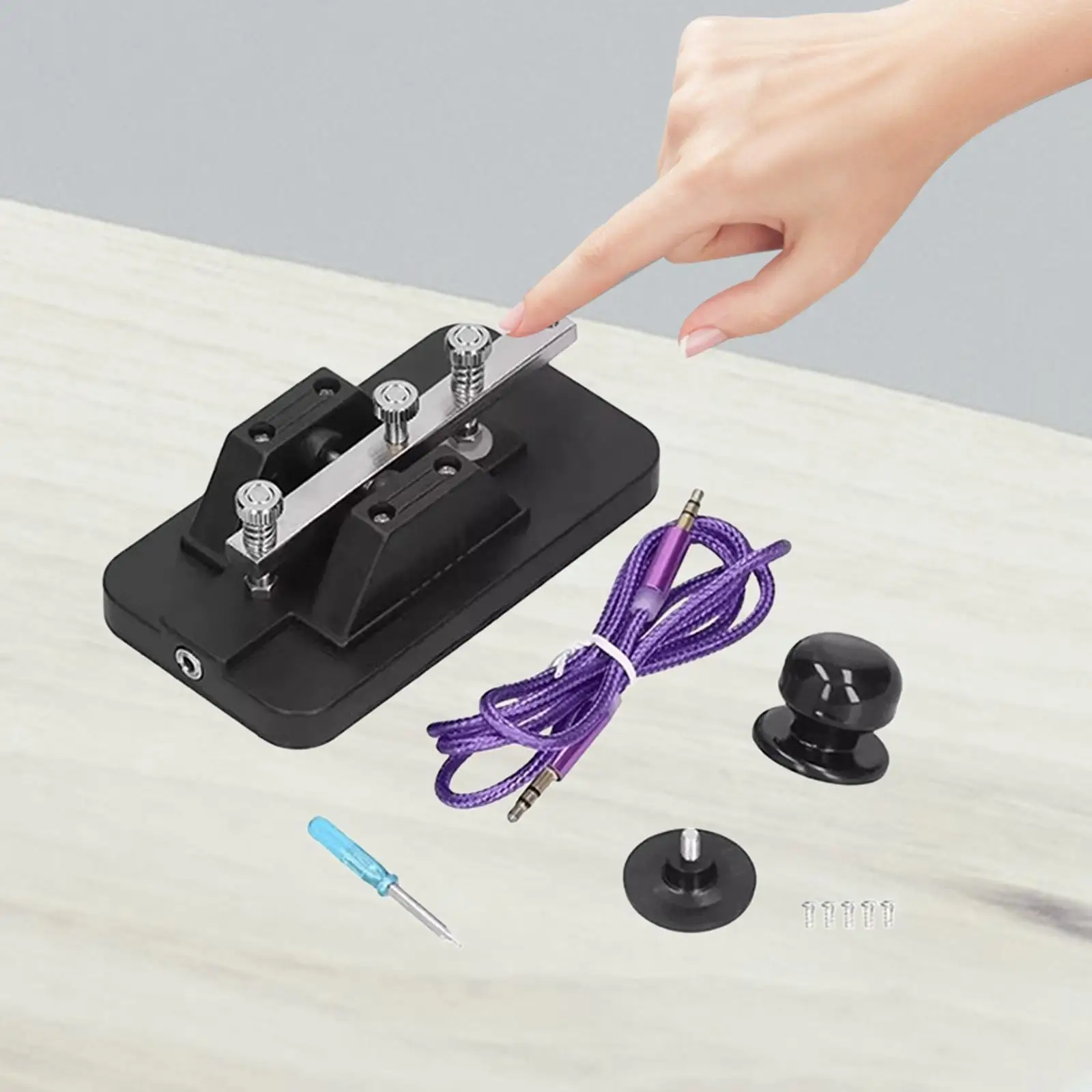 Morse Code Practice Oscillator Sturdy Easily Install Mini Morse Code Key DM901 for Camping Broadcast Enthusiasts Desktop Decor
Morse Code Practice Oscillator Sturdy Easily Install Mini Morse Code Key DM901 for Camping Broadcast Enthusiasts Desktop Decor