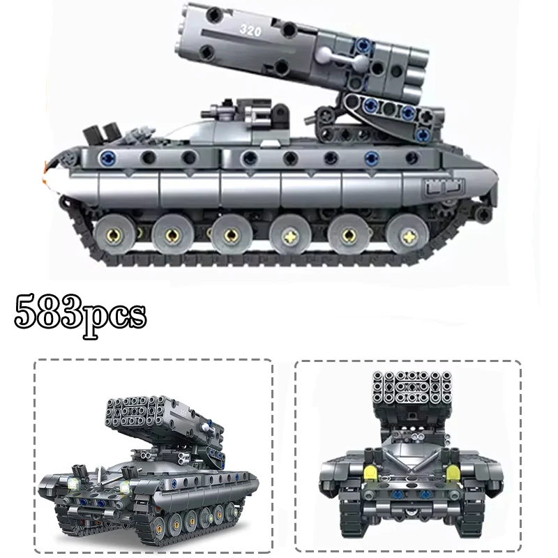 583pcs Tank Military Vehicle MOC Building Blocks Set Classic 58142 Tank Model War Boys Puzzle Collectible Gift Bricks DIY Toys
583pcs Tank Military Vehicle MOC Building Blocks Set Classic 58142 Tank Model War Boys Puzzle Collectible Gift Bricks DIY Toys