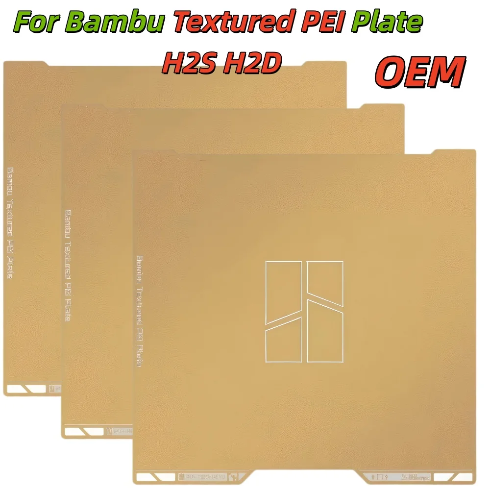 Official Original For Bambu Lab H2S/H2D Double sided Textured PEI Plate Bambu Lab Build Plate 3d printers accessories
Official Original For Bambu Lab H2S/H2D Double sided Textured PEI Plate Bambu Lab Build Plate 3d printers accessories
