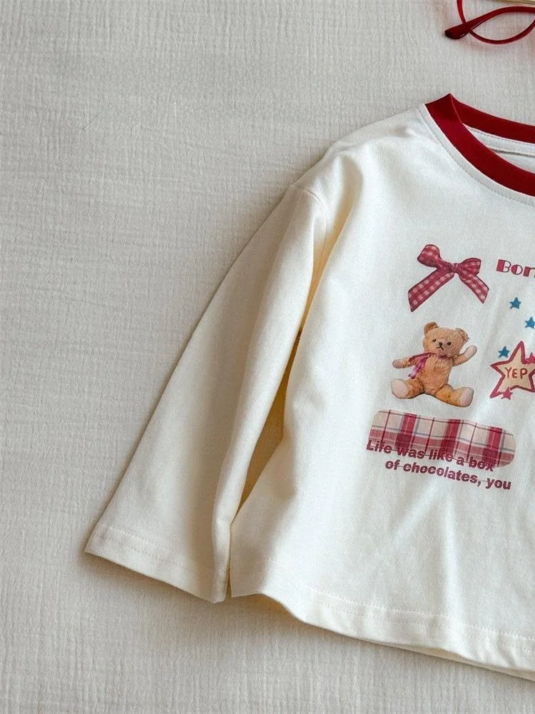 Модная хлопковая футболка с длинным рукавом и мультяшным медведем для девочек, в корейском стиле, осенняя новинка, повседневная, для работы и учебы
Модная хлопковая футболка с длинным рукавом и мультяшным медведем для девочек, в корейском стиле, осенняя новинка, повседневная, для работы и учебы