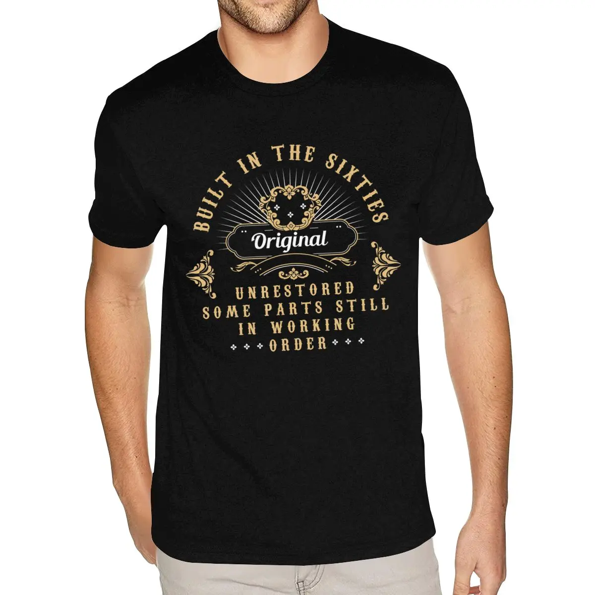 Rock Built In The Sixties Original Unrestored Birthday Tee Shirts Short Sleeve Boy 5XL Black T-shirt
Rock Built In The Sixties Original Unrestored Birthday Tee Shirts Short Sleeve Boy 5XL Black T-shirt