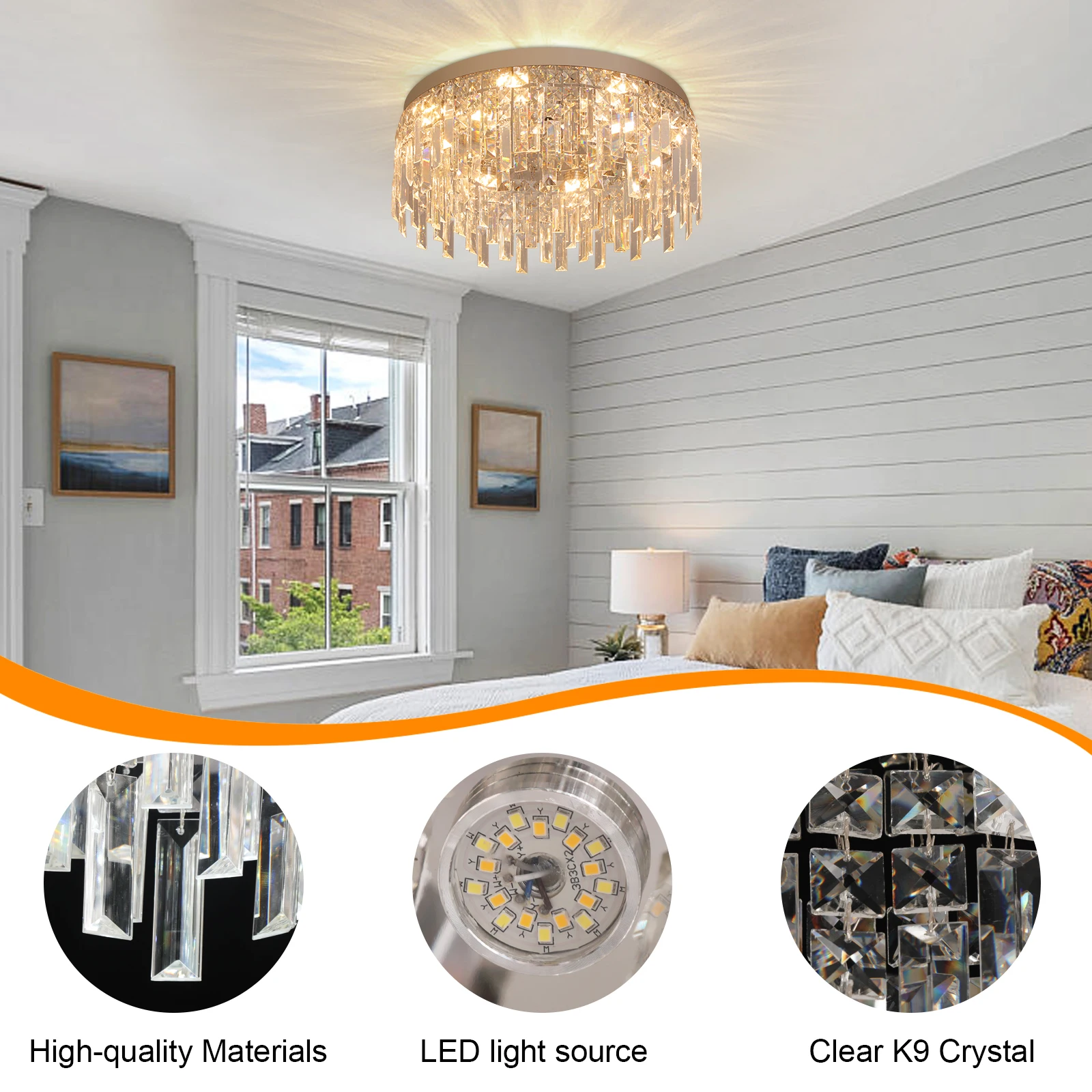Luxury Crystal Led Ceiling Lamp Modern Chandelier Bedroom Lustre Fixture Pendant Light Home Decor Luminaire Living Dining Room
Luxury Crystal Led Ceiling Lamp Modern Chandelier Bedroom Lustre Fixture Pendant Light Home Decor Luminaire Living Dining Room