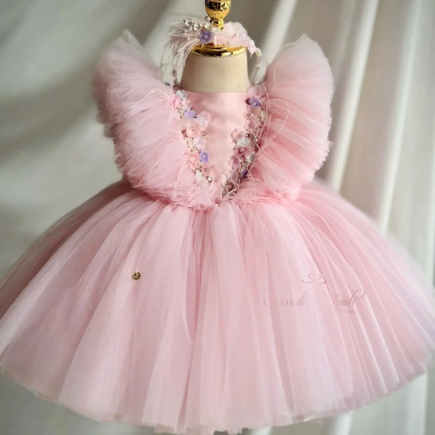 Pink Flower Girl Dress for Wedding Customized Beads Ruffles Princess Holy First Communion Dress Kids Birthday Gift
Pink Flower Girl Dress for Wedding Customized Beads Ruffles Princess Holy First Communion Dress Kids Birthday Gift