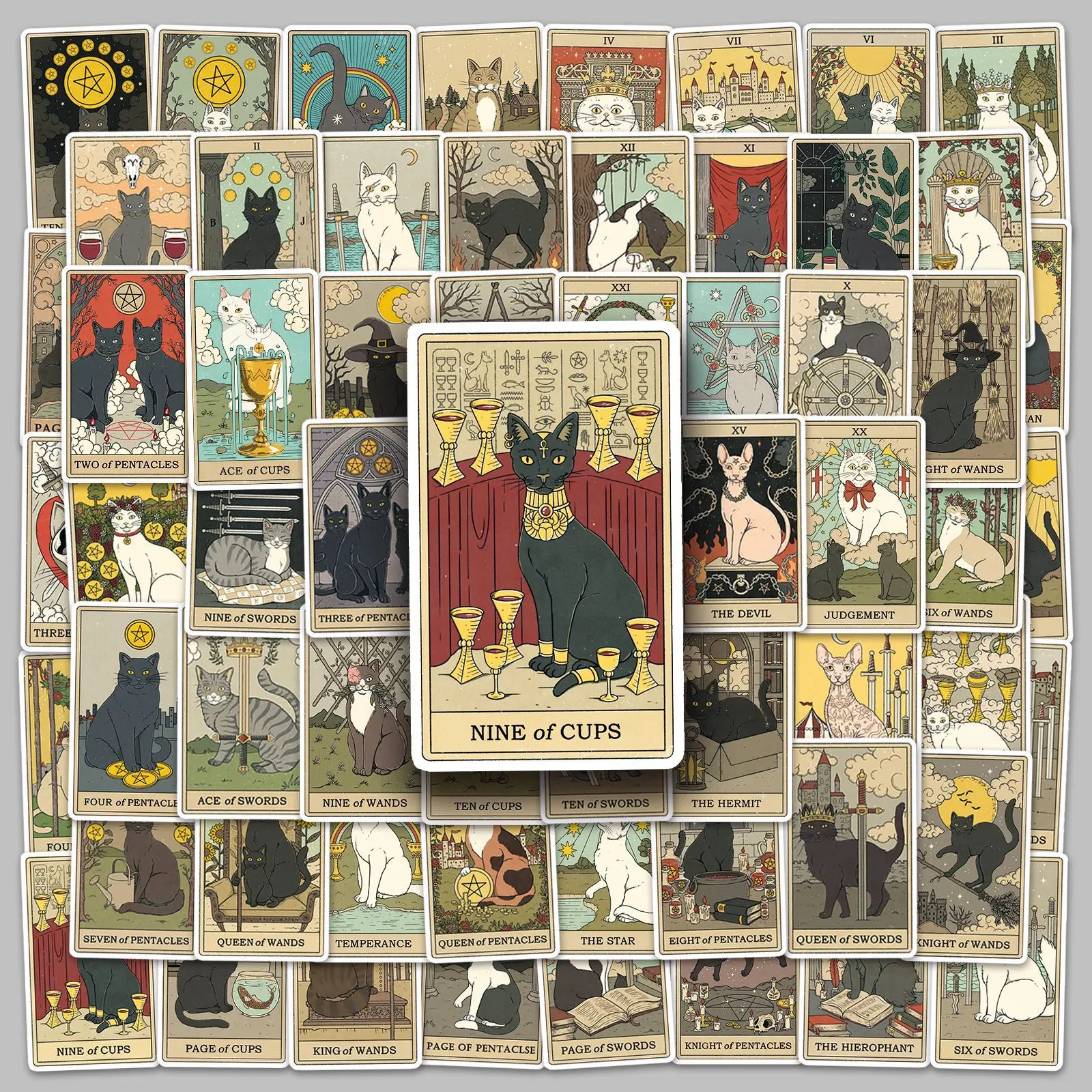 78 PCS kitten tarot card cartoon luggage stickers waterproof graffiti skateboard refrigerator laptop car notebook planner
78 PCS kitten tarot card cartoon luggage stickers waterproof graffiti skateboard refrigerator laptop car notebook planner
