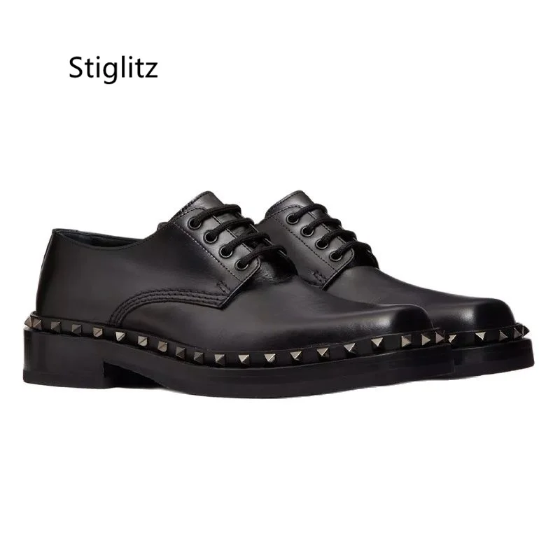 Studded Square Toe Genuine Leather Shoes British Style Lace-Up Men's Shoes Office Business Dress Wedding Shoes Casual Male Shoes
Studded Square Toe Genuine Leather Shoes British Style Lace-Up Men's Shoes Office Business Dress Wedding Shoes Casual Male Shoes