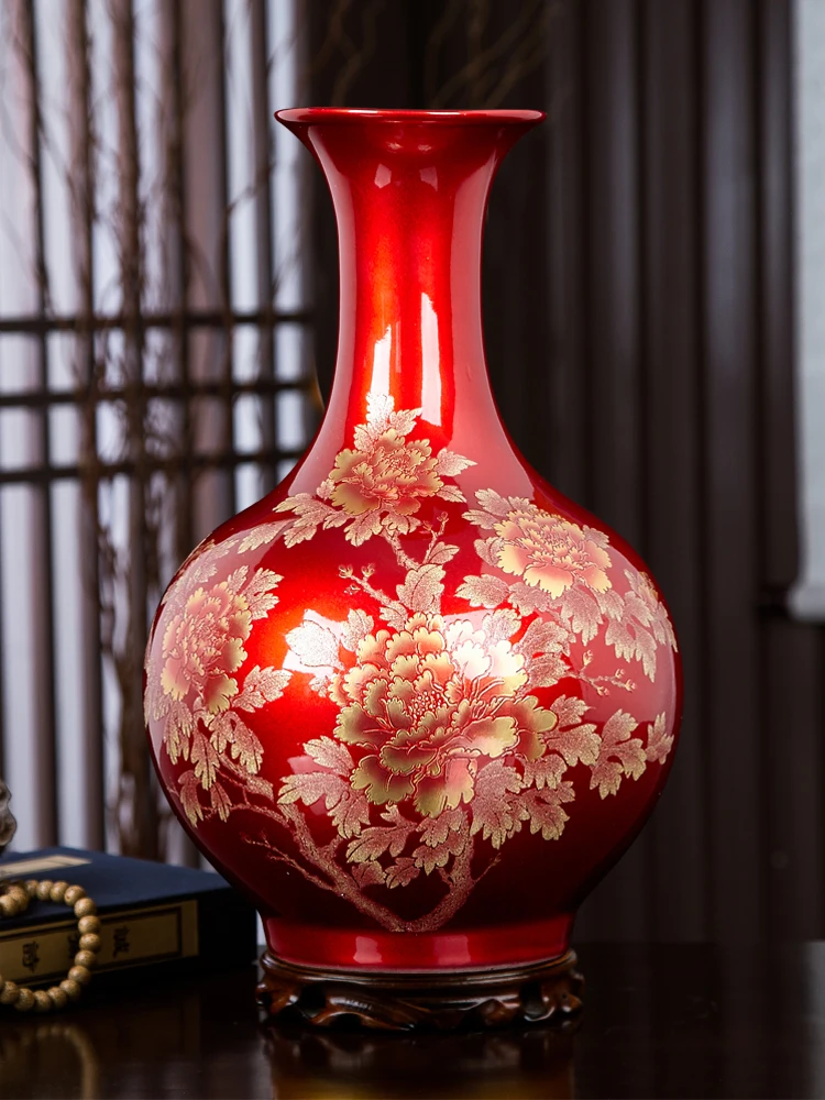 Jingdezhen Ceramic Vase ornaments Chinese red flower wiping modern Chinese living room TV cabinet ornaments
Jingdezhen Ceramic Vase ornaments Chinese red flower wiping modern Chinese living room TV cabinet ornaments