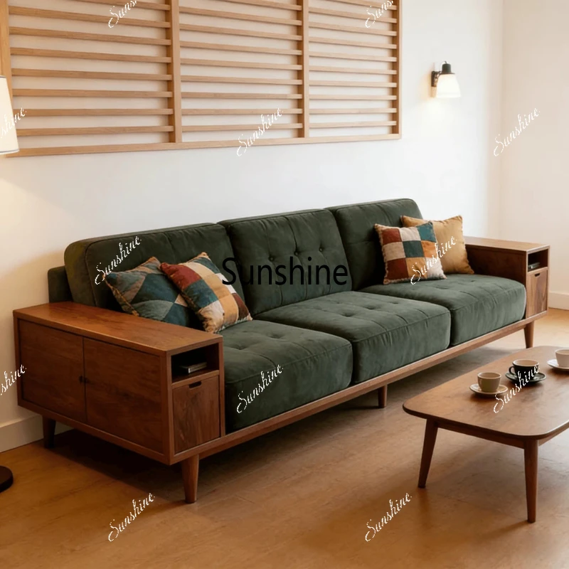New Chinese-style solid wood living room straight row sofa size apartment home office hospitality furniture
New Chinese-style solid wood living room straight row sofa size apartment home office hospitality furniture