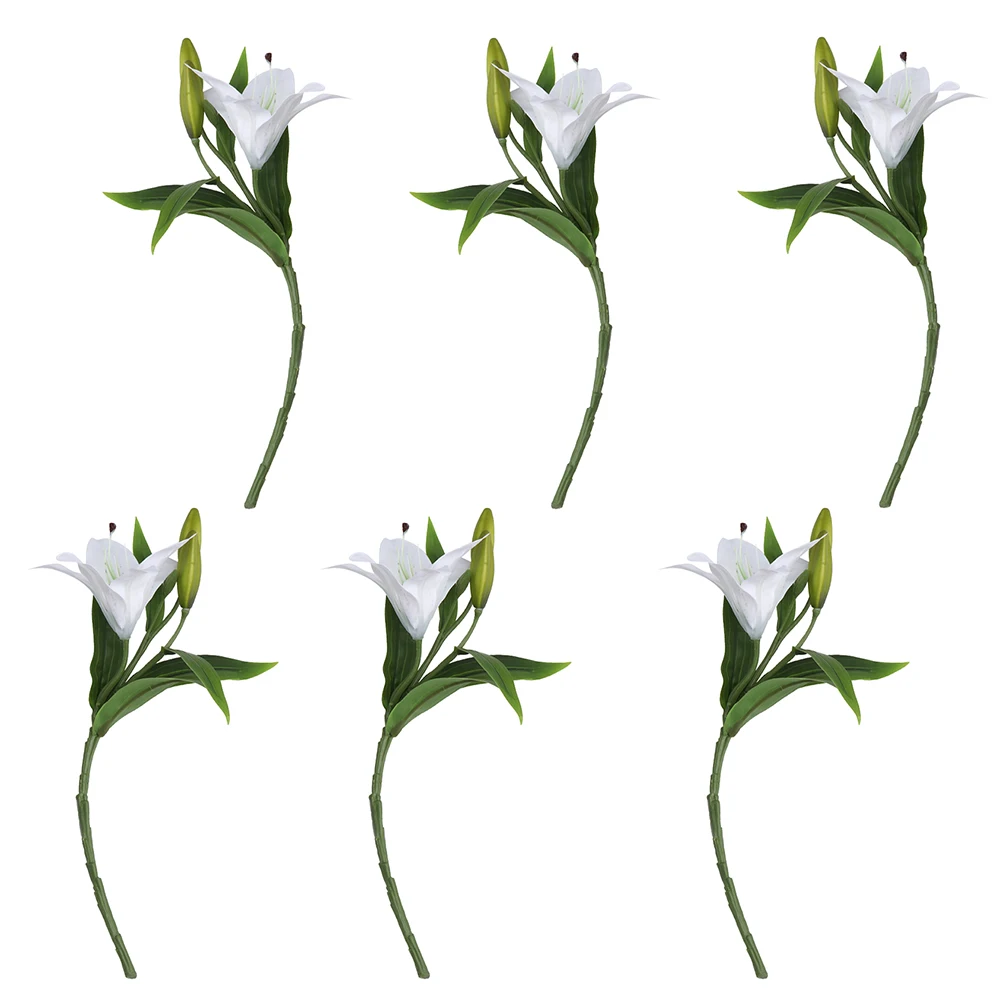 6Pcs Artificial Lily Flowers Real Touch Elegant Bouquet Wedding Home Office Decor Faux Blooming Long Stem Vibrant
6Pcs Artificial Lily Flowers Real Touch Elegant Bouquet Wedding Home Office Decor Faux Blooming Long Stem Vibrant