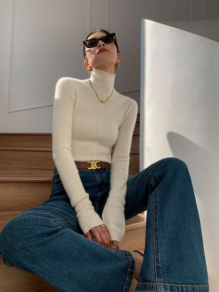 JWUNIQUE Women's High Collar Knitwear Slim Fit Base Layer Wine Dimple Autumn Winter Faionable Versatile Long Sve Top
JWUNIQUE Women's High Collar Knitwear Slim Fit Base Layer Wine Dimple Autumn Winter Faionable Versatile Long Sve Top