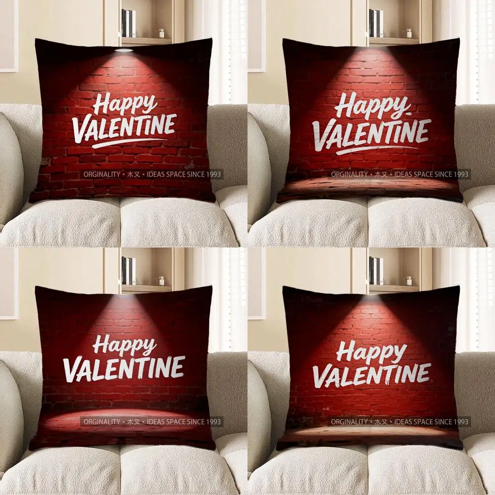2D Happy Valentine On Red Brick Wall Pillow Pattern Cushion Cover Suitable For Sofa Bedroom Car Pillow Cover
2D Happy Valentine On Red Brick Wall Pillow Pattern Cushion Cover Suitable For Sofa Bedroom Car Pillow Cover