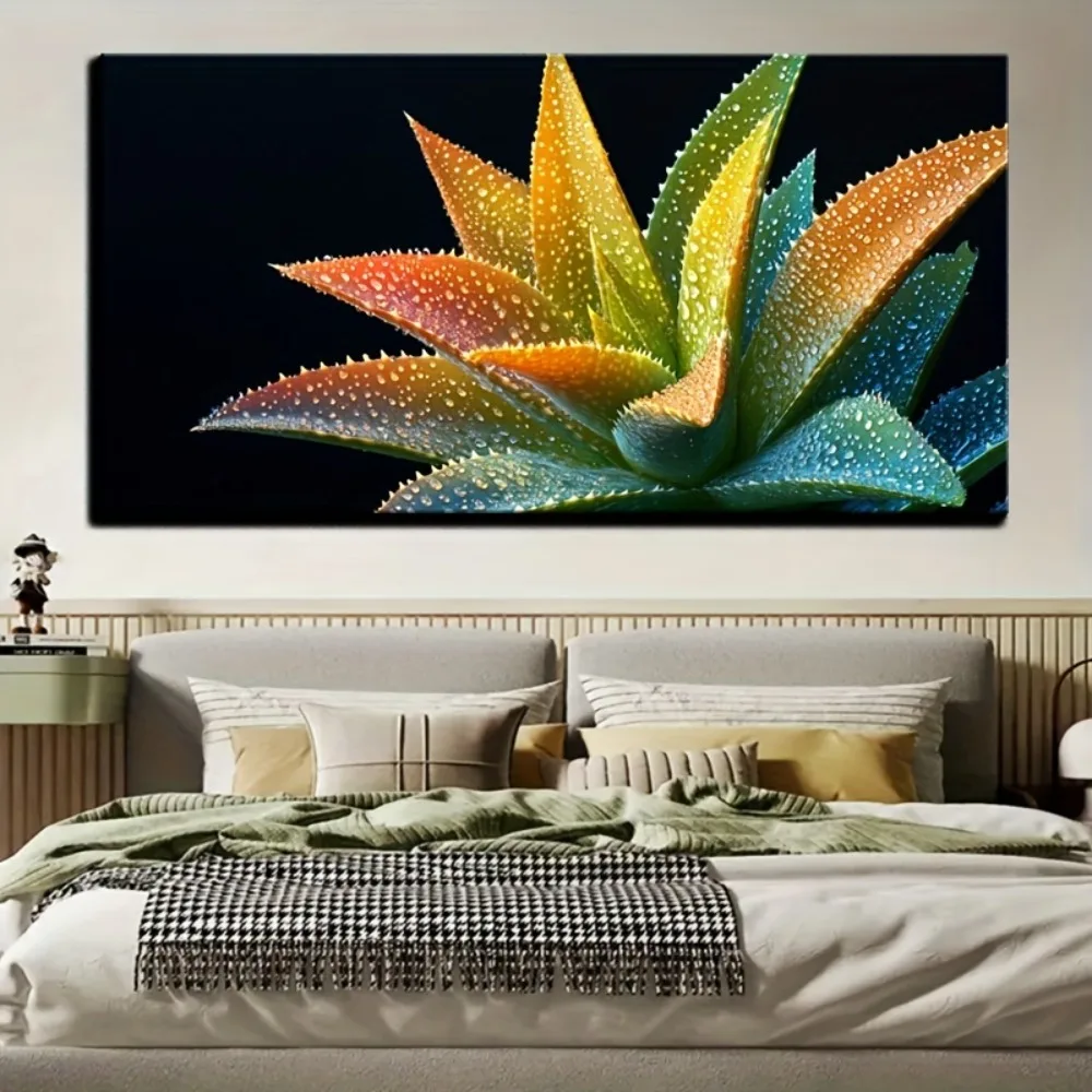 Modern aloe flower canvas art painting, living room and bedroom wall decoration, 1.5 inch thick pine solid wood frame
Modern aloe flower canvas art painting, living room and bedroom wall decoration, 1.5 inch thick pine solid wood frame