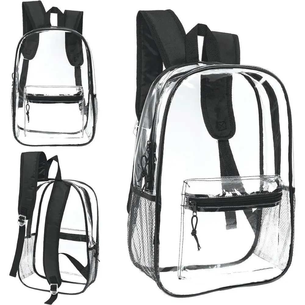 Wholesale Bulk 24-Piece 17 Inch Clear Backpacks in Black
Wholesale Bulk 24-Piece 17 Inch Clear Backpacks in Black