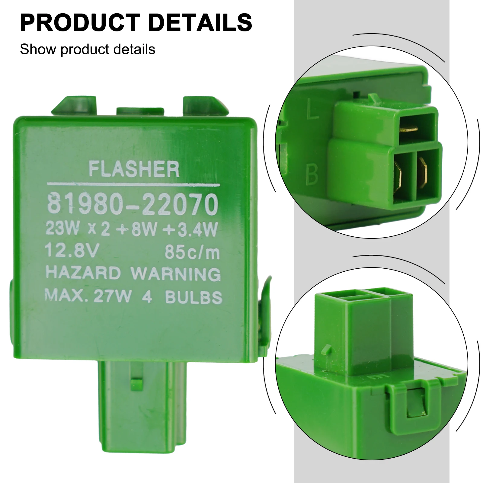 High Quality Automotive Flasher Relay Turn Signal Performance Replacement 81980-22070 Compatibility Engineered
High Quality Automotive Flasher Relay Turn Signal Performance Replacement 81980-22070 Compatibility Engineered