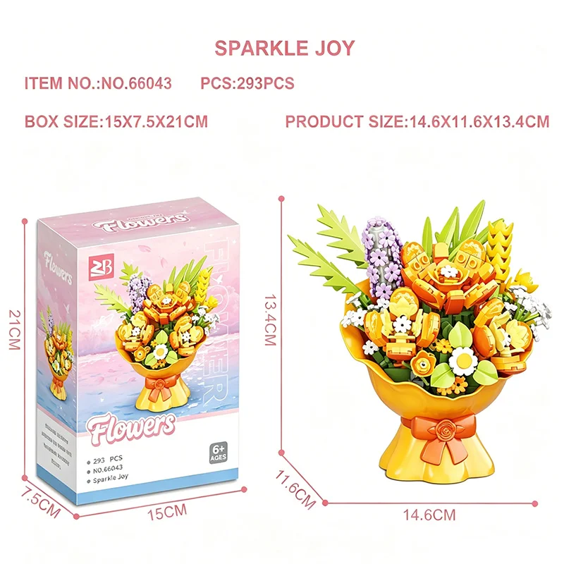 MOC Chrysanthemum Eternal Flower Bouquet Building Rose Blocks DIY Assembly Creative Models Puzzle Toys Valentine's Day Gift
MOC Chrysanthemum Eternal Flower Bouquet Building Rose Blocks DIY Assembly Creative Models Puzzle Toys Valentine's Day Gift