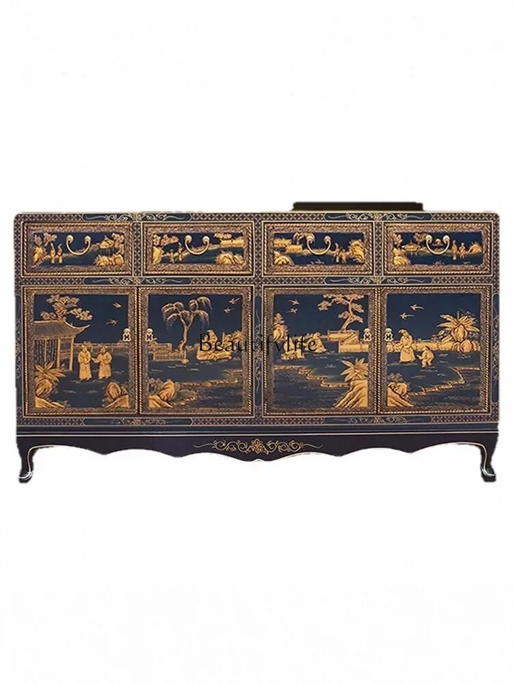 FG10New Chinese-style living room entrance cabinet against the wall solid wood partition storage decorative cabinet
FG10New Chinese-style living room entrance cabinet against the wall solid wood partition storage decorative cabinet