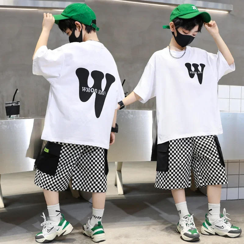 Summer Boy Sports Sets Kids Casual Costume Teenager Fashion Outfits Children T-shirts+Shorts 2Pcs Short Sleeves Top Pants Suits
Summer Boy Sports Sets Kids Casual Costume Teenager Fashion Outfits Children T-shirts+Shorts 2Pcs Short Sleeves Top Pants Suits