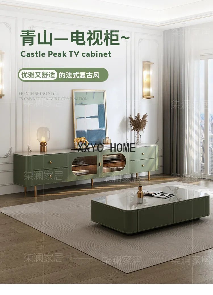 French Retro Solid Wood TV Stand Coffee Table Combination Living Room Small Apartment Home
French Retro Solid Wood TV Stand Coffee Table Combination Living Room Small Apartment Home