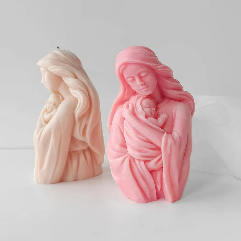 B0029 3D Virgin Mary Mom And Baby Candle Molds Human Body Candle Silicone Mold For Candle Making
B0029 3D Virgin Mary Mom And Baby Candle Molds Human Body Candle Silicone Mold For Candle Making