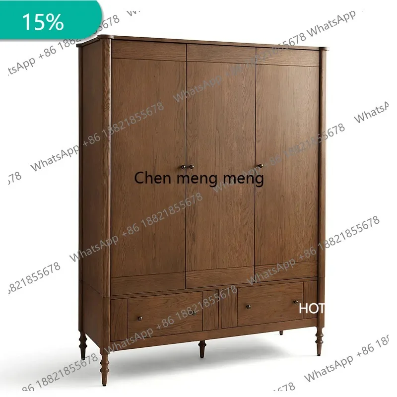 M178 American retro solid wood wardrobe French old hanging wardrobe walnut bedroom furniture
M178 American retro solid wood wardrobe French old hanging wardrobe walnut bedroom furniture
