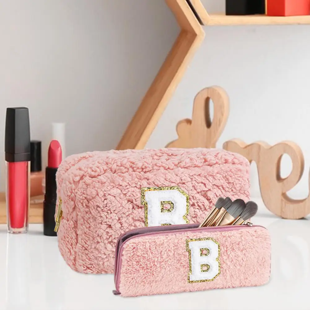 2Pcs Makeup Bag Imitation Lamb Wool Fabric Mkeup Travel Bag Soft Touch Cosmetic Case Double Zipper Portable Toiletry Bag
2Pcs Makeup Bag Imitation Lamb Wool Fabric Mkeup Travel Bag Soft Touch Cosmetic Case Double Zipper Portable Toiletry Bag
