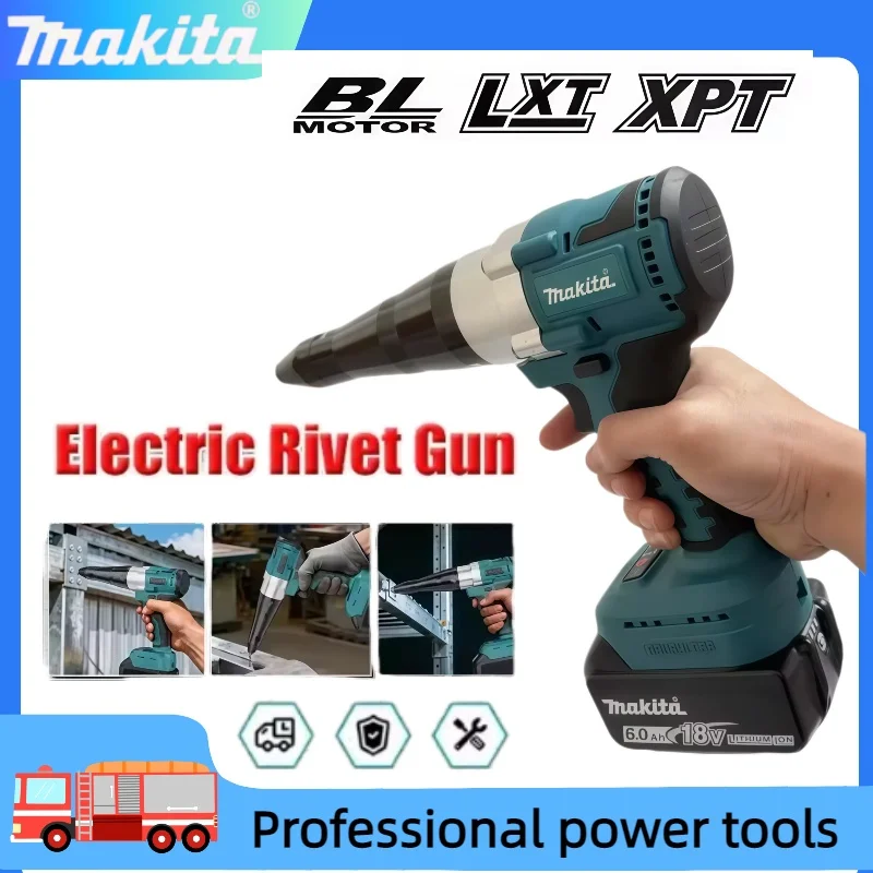 Makita Brushless Electric Rivet Gun For 18V Battery LED Cordless Rivet Nut Gun Automatic Riveting Tool
Makita Brushless Electric Rivet Gun For 18V Battery LED Cordless Rivet Nut Gun Automatic Riveting Tool