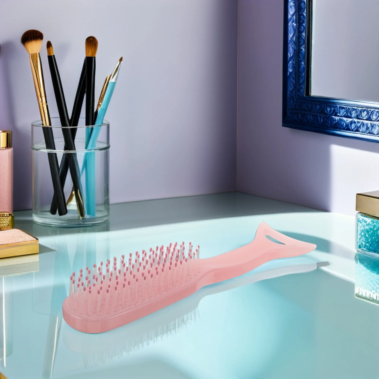 Hair Styling Comb Mermaid Design Anti-Slip Handle Detangler Brush for Curly Wet Hair Scalp Care Women Girls Fashion Accessory
Hair Styling Comb Mermaid Design Anti-Slip Handle Detangler Brush for Curly Wet Hair Scalp Care Women Girls Fashion Accessory