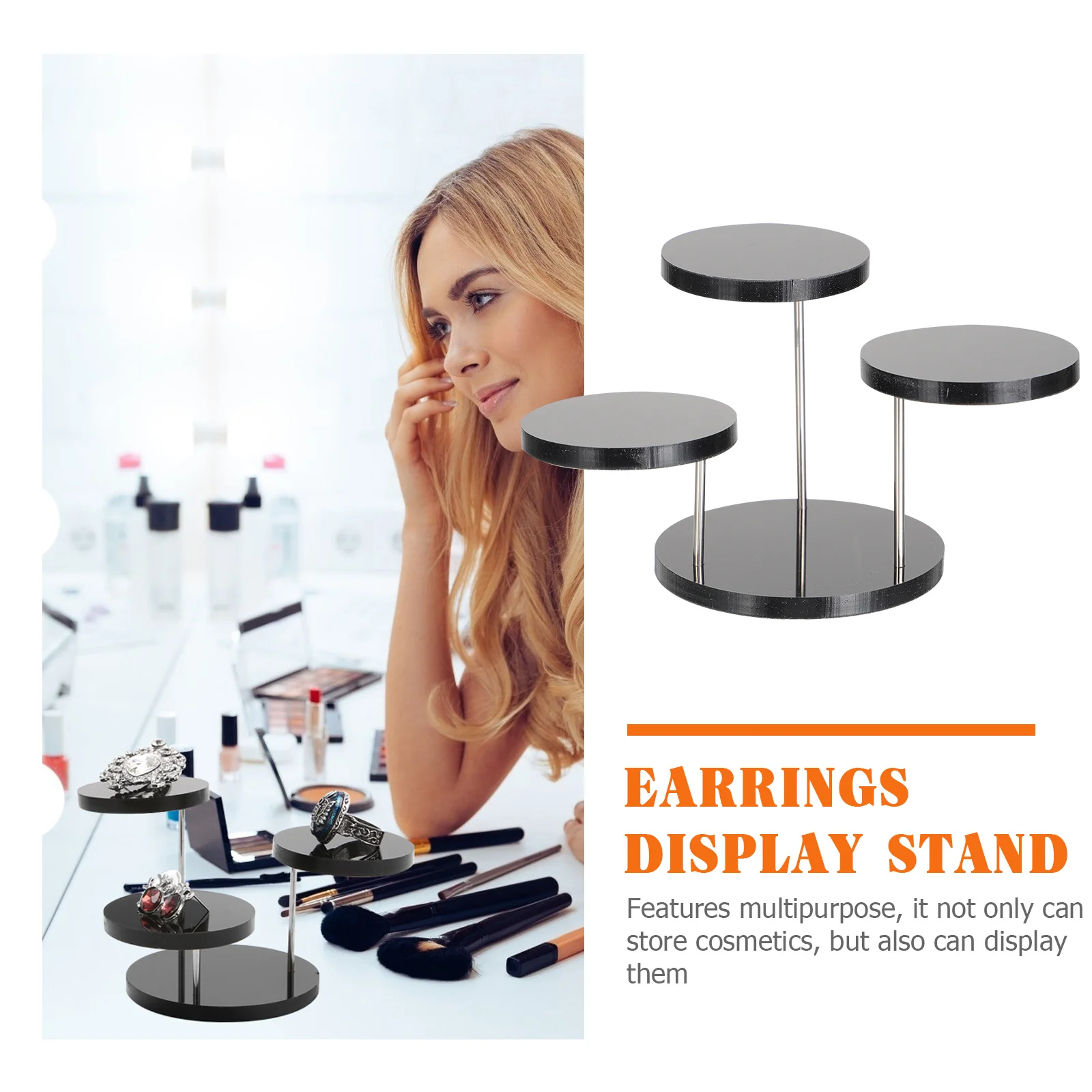 1Pcs Acrylic Earrings Display Rack Three Layer Rotating Jewelry Stand Tabletop Storage Organizer Holder Earrings Rack
1Pcs Acrylic Earrings Display Rack Three Layer Rotating Jewelry Stand Tabletop Storage Organizer Holder Earrings Rack