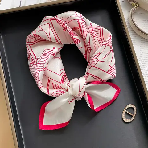 New 100% Natural Real Silk Scarf Women Bandana Square Scarves Wrap Kerchief elegant Fashion Luxury High Quality Hijab For Lady