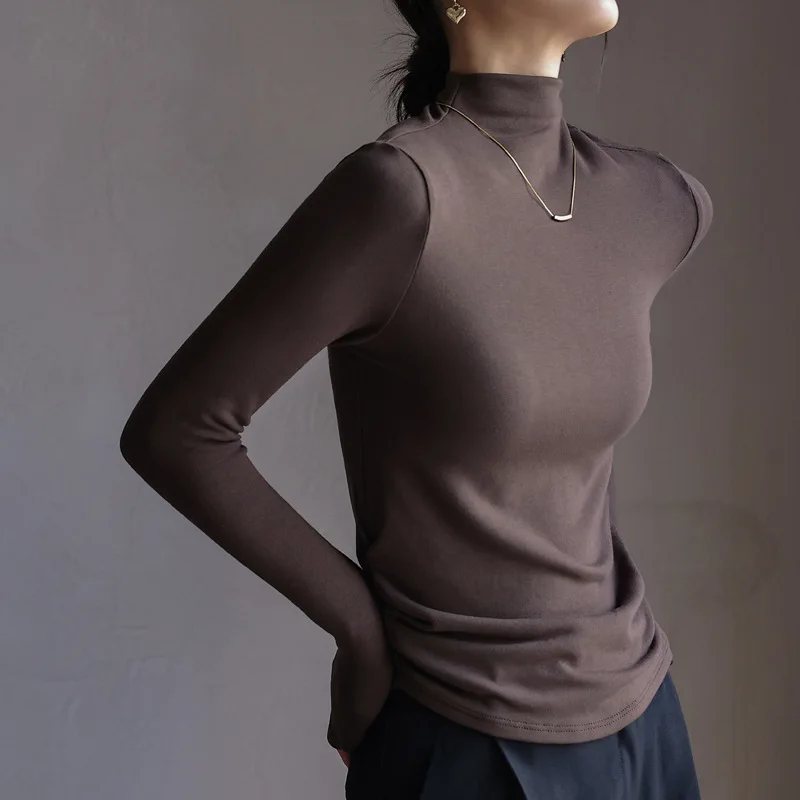 2025 Winter Women's Mock Neck Long Sleeve T-Shirt High Quality Modal Basic Slim Fit Top Thermal Layering Soft Everyday Wear
2025 Winter Women's Mock Neck Long Sleeve T-Shirt High Quality Modal Basic Slim Fit Top Thermal Layering Soft Everyday Wear
