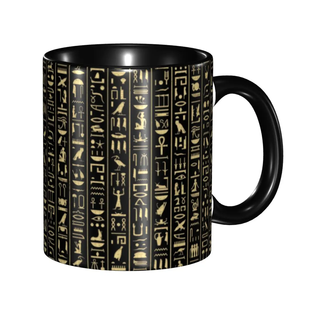 Customized Black Gold Hieroglyphics Coffee Mugs DIY Ancient Egypt Culture Ceramic Tea Milk Cups
Customized Black Gold Hieroglyphics Coffee Mugs DIY Ancient Egypt Culture Ceramic Tea Milk Cups