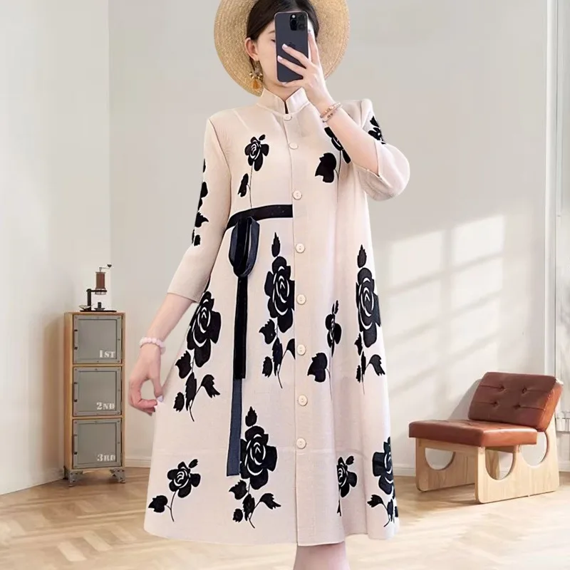 Miyake Pleated Dress 2025 Spring New Printing Age Reduction Plus Size Casual Fold Long Dress Women's Pleat Shirt Dresses
Miyake Pleated Dress 2025 Spring New Printing Age Reduction Plus Size Casual Fold Long Dress Women's Pleat Shirt Dresses